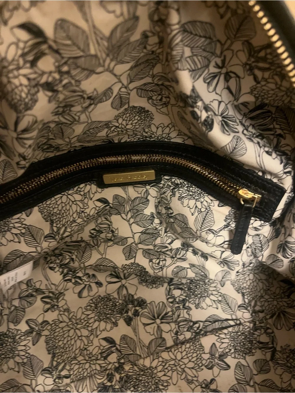 Vera Bradley Black Pebbled Leather Satchel with Gold Accent…no strap
